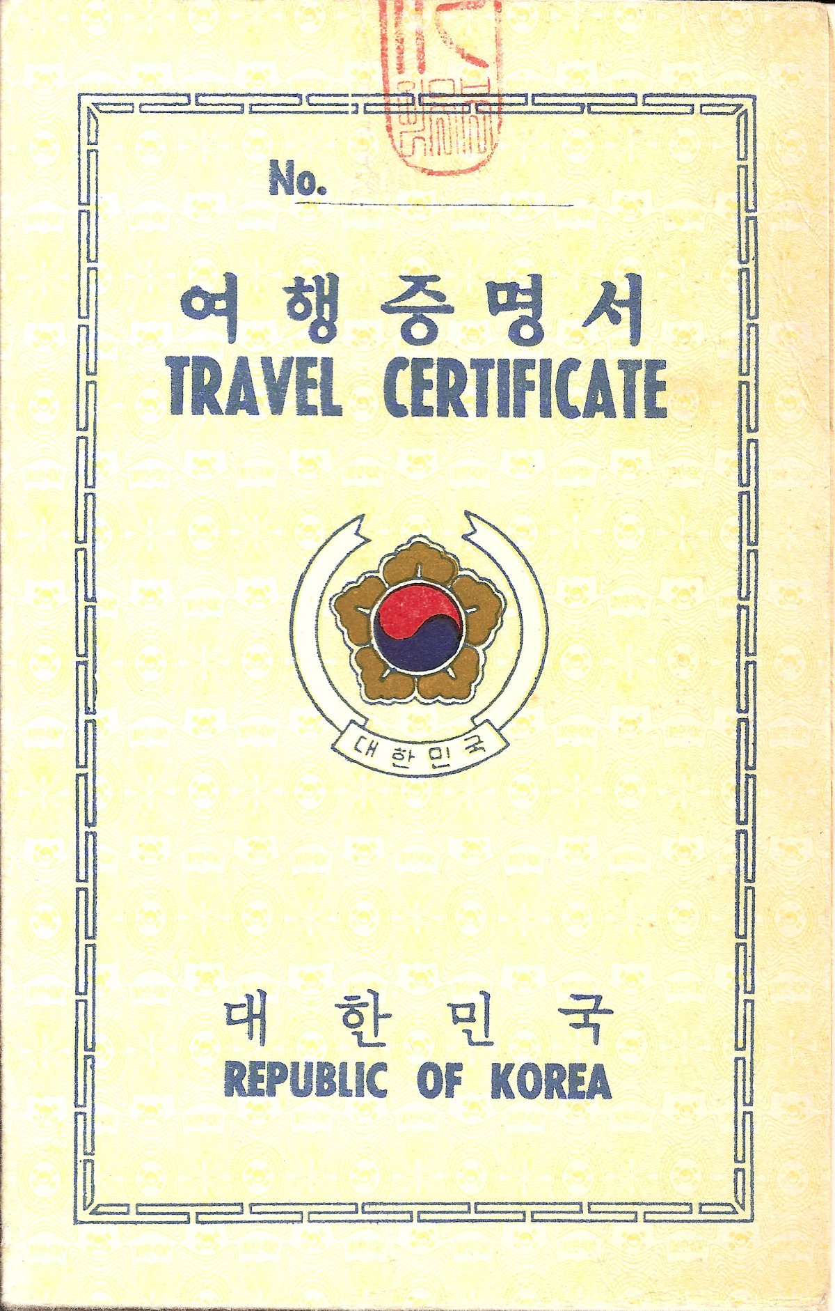 travel certificate